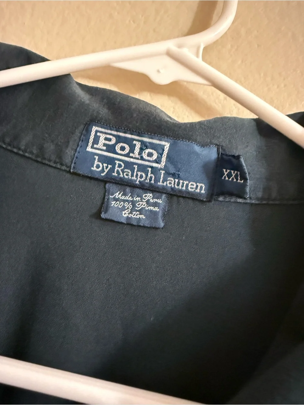 Polo by Ralph Lauren Dark Navy Short-Sleeve Zip Polo with Purple Pony